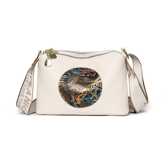 Nowe damskie skórzane torby z nadrukiem na rok 2025